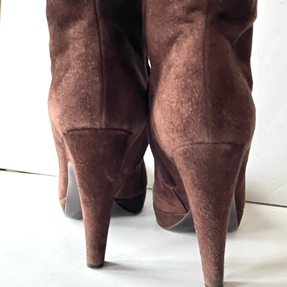 Prada brown suede platform boots - Picture 11 of 15